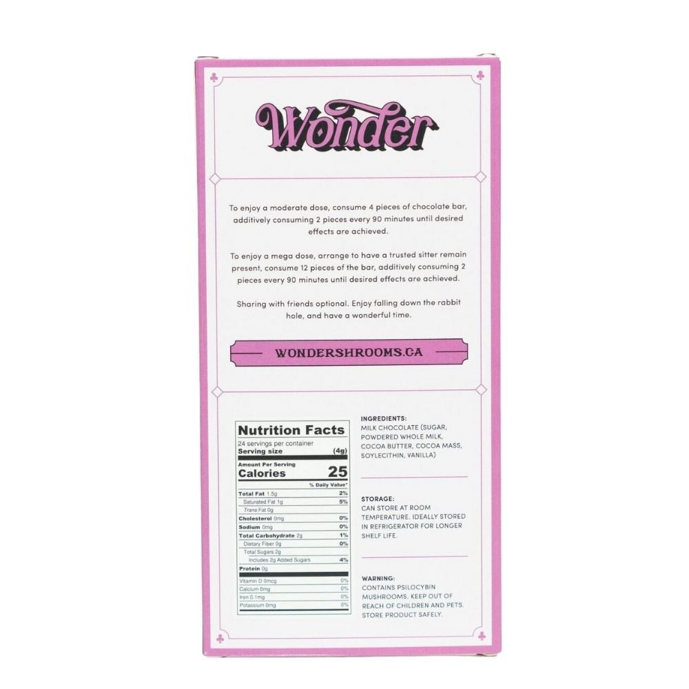 Wonder Psilocybin Milk Chocolate Bar (6000mg) - Image 2