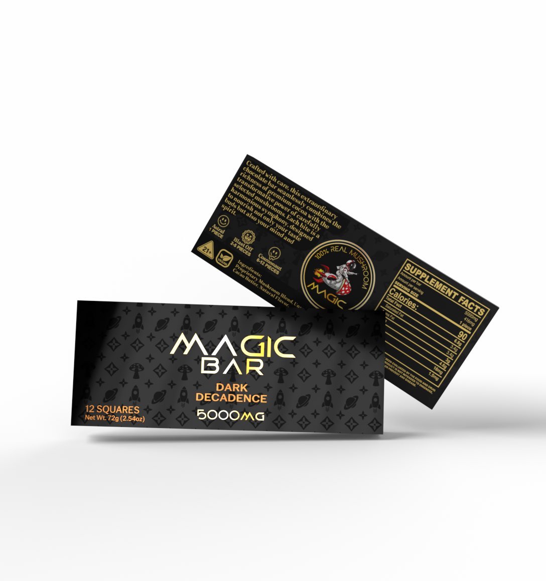 Magic Mushroom Chocolate Bar 5 Grams – Dark Chocolate