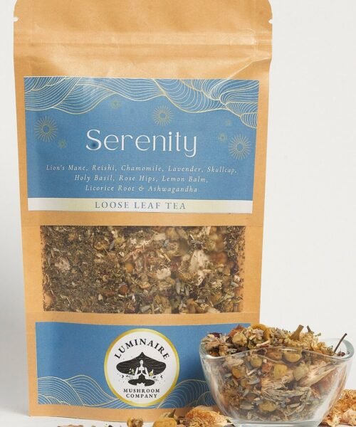 Serenity Lion's Mane Mushroom Tea, Chamomile, Lavender
